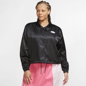 New Nike Sportswear Women's Satin black Jacket